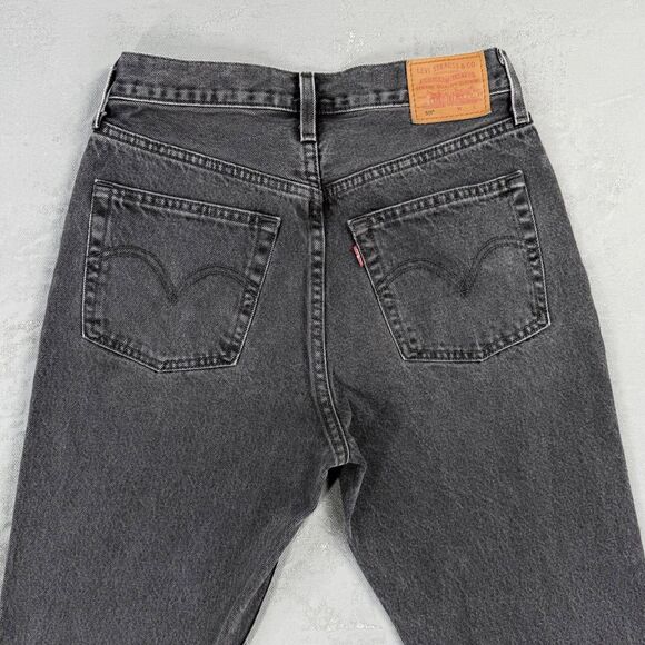 Levi's Premium 501 Faded Black Denim Jeans Women's 27 x 32 - Picture 7 of 8